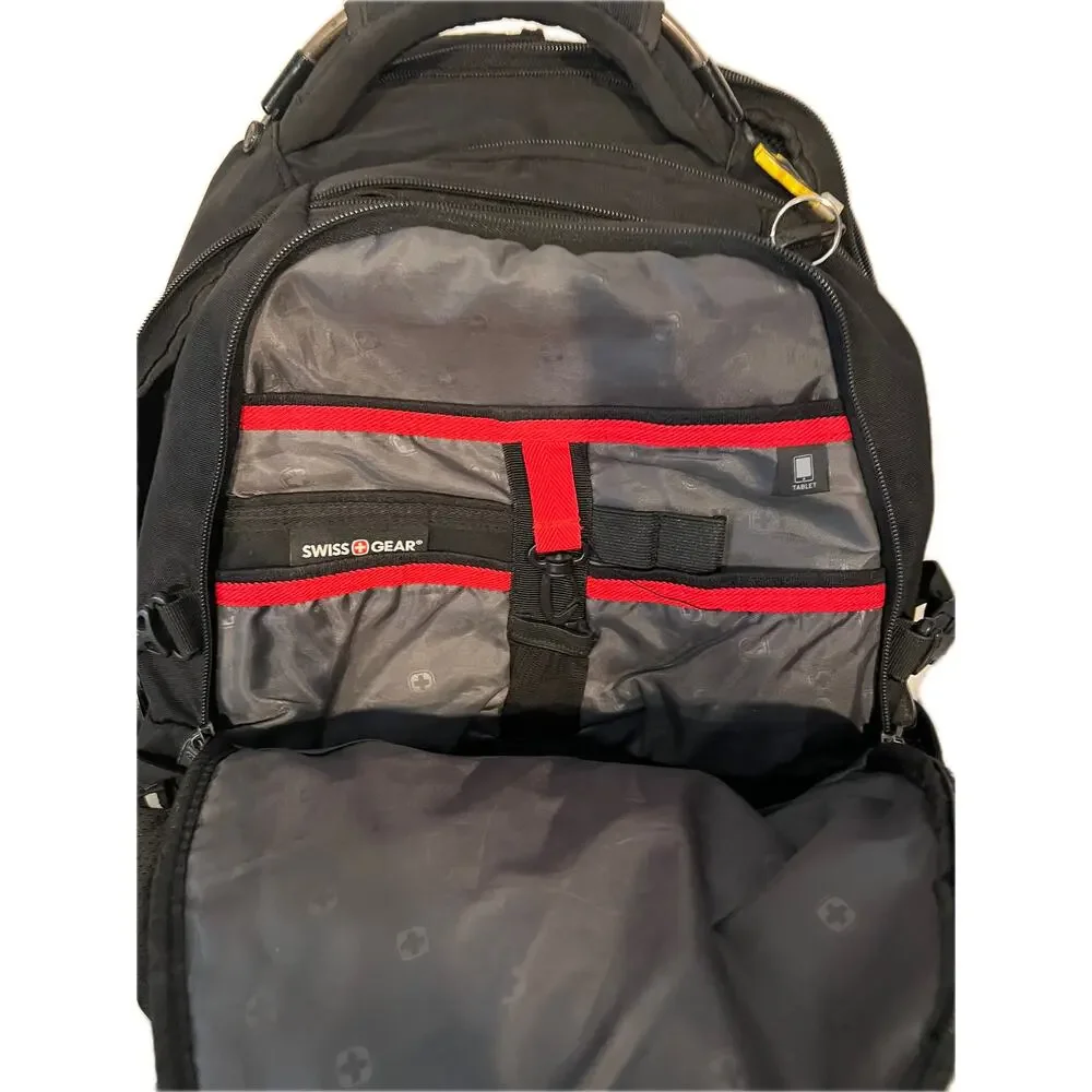 Swiss Gear 3760 Laptop Backpack Black Red